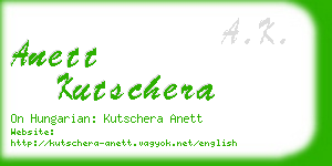 anett kutschera business card